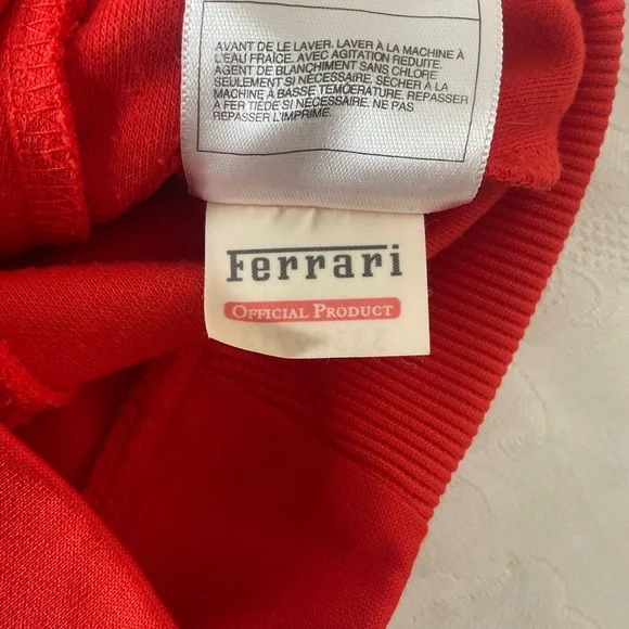 Vintage puma Ferrari track Jacket Red Boys Size 6 Logo Ferrari On Front/back - Picture 10 of 12